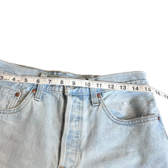 Levi's 501 Women's Mid Thigh Short Luxor Focus- Size 27 - Picture 11 of 13